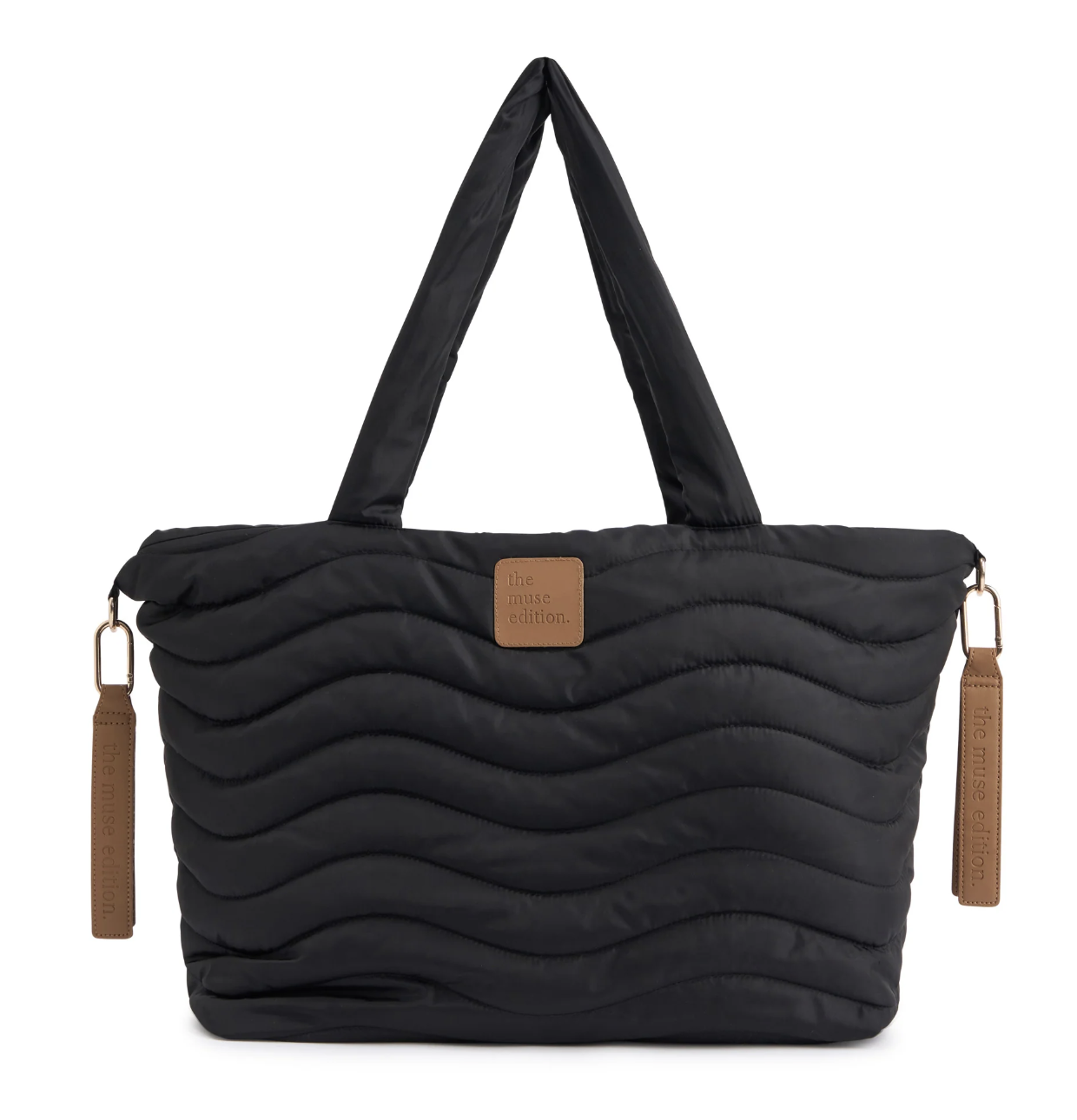 Black Wave Quilted Baby Bag